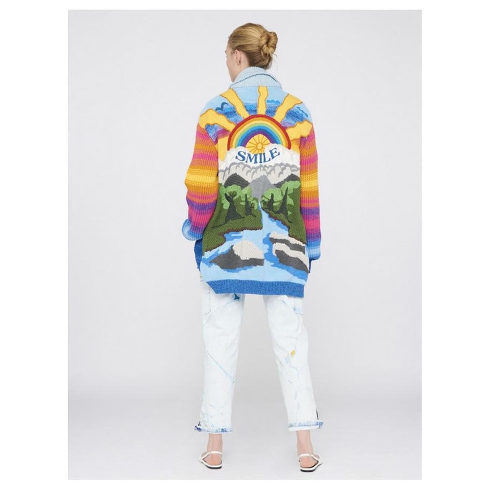 EUC Stella McCartney Kind Smile Intarsia Cardigan Multiple colors 38 - Picture 3 of 10